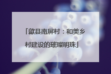 歙县南屏村：和美乡村建设的璀璨明珠